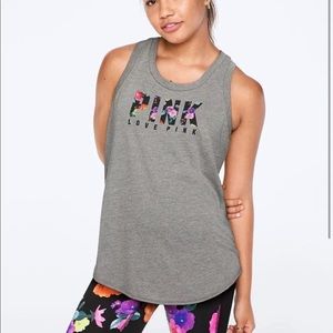 🆕 PINK SLIT BACK MUSCLE TANK